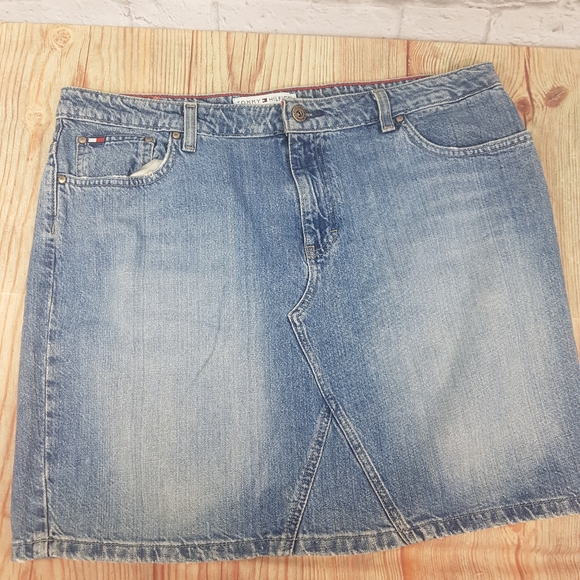 Tommy Hilfiger Skirts Tommy Hilfiger Jeans Fade Out Mini Denim Skirt Poshmark